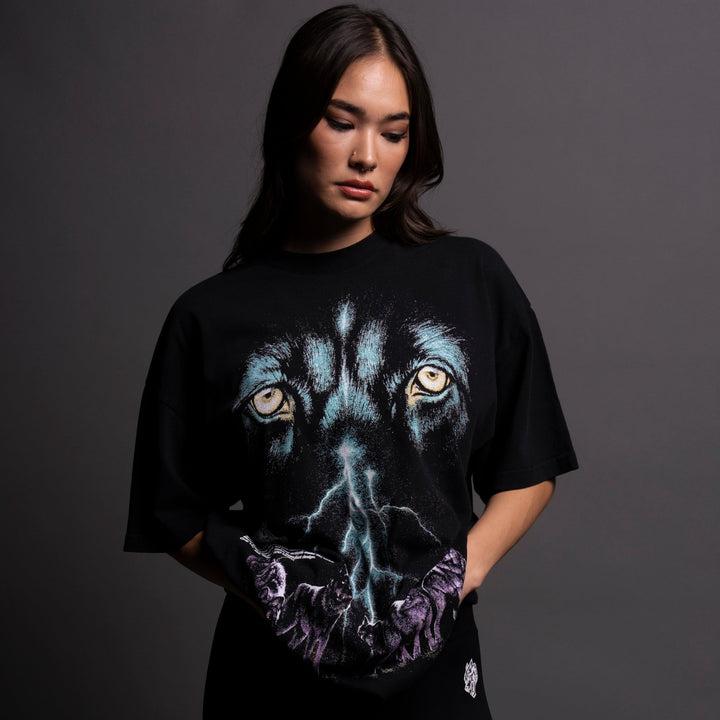 Eyes Of The Storm "Premium" Oversized Unisex Tee in Black/Green