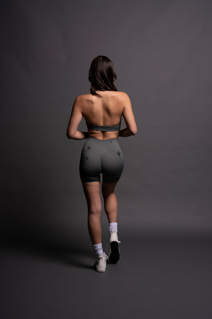 Hardcore "Everson Seamless" Halter Bra in Greek Stone Starry Night