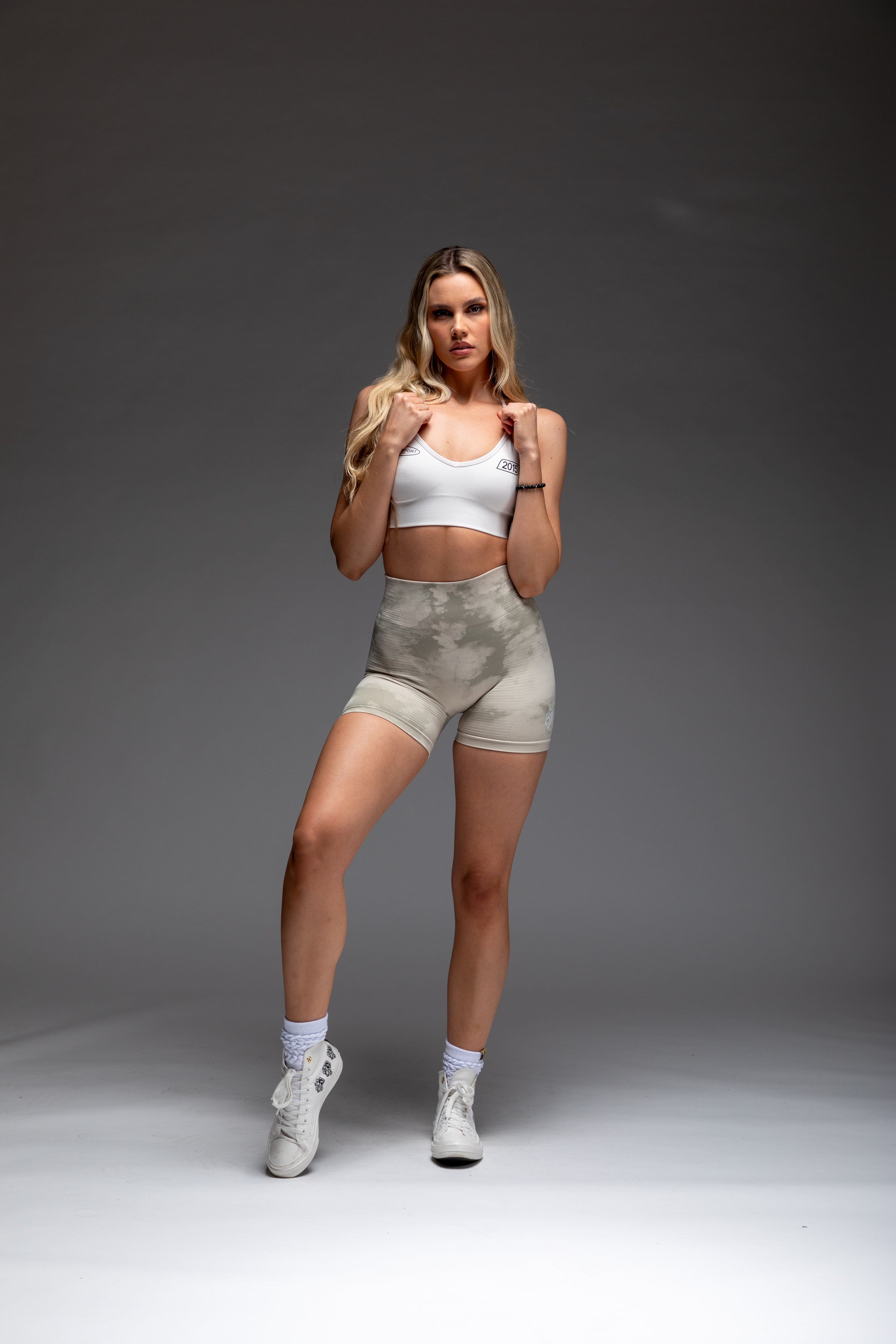 Faster "Everson Seamless" Sports Bra in Stone