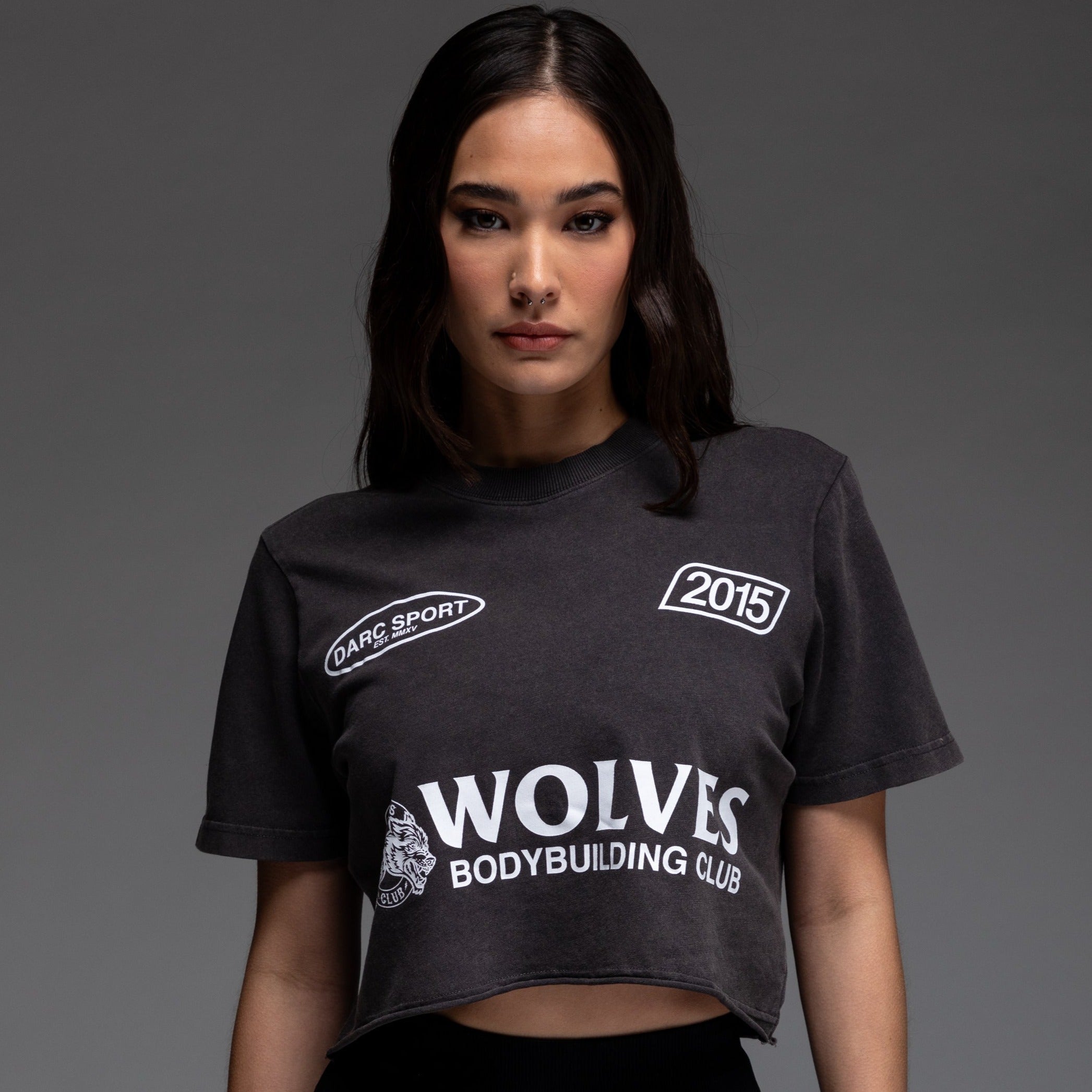 Faster "Premium" (Cropped) Tee in Wolf Gray