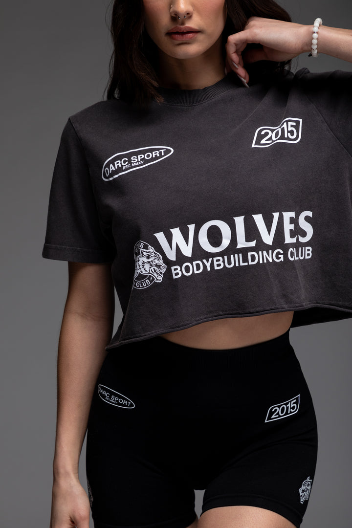Faster "Premium" (Cropped) Tee in Wolf Gray