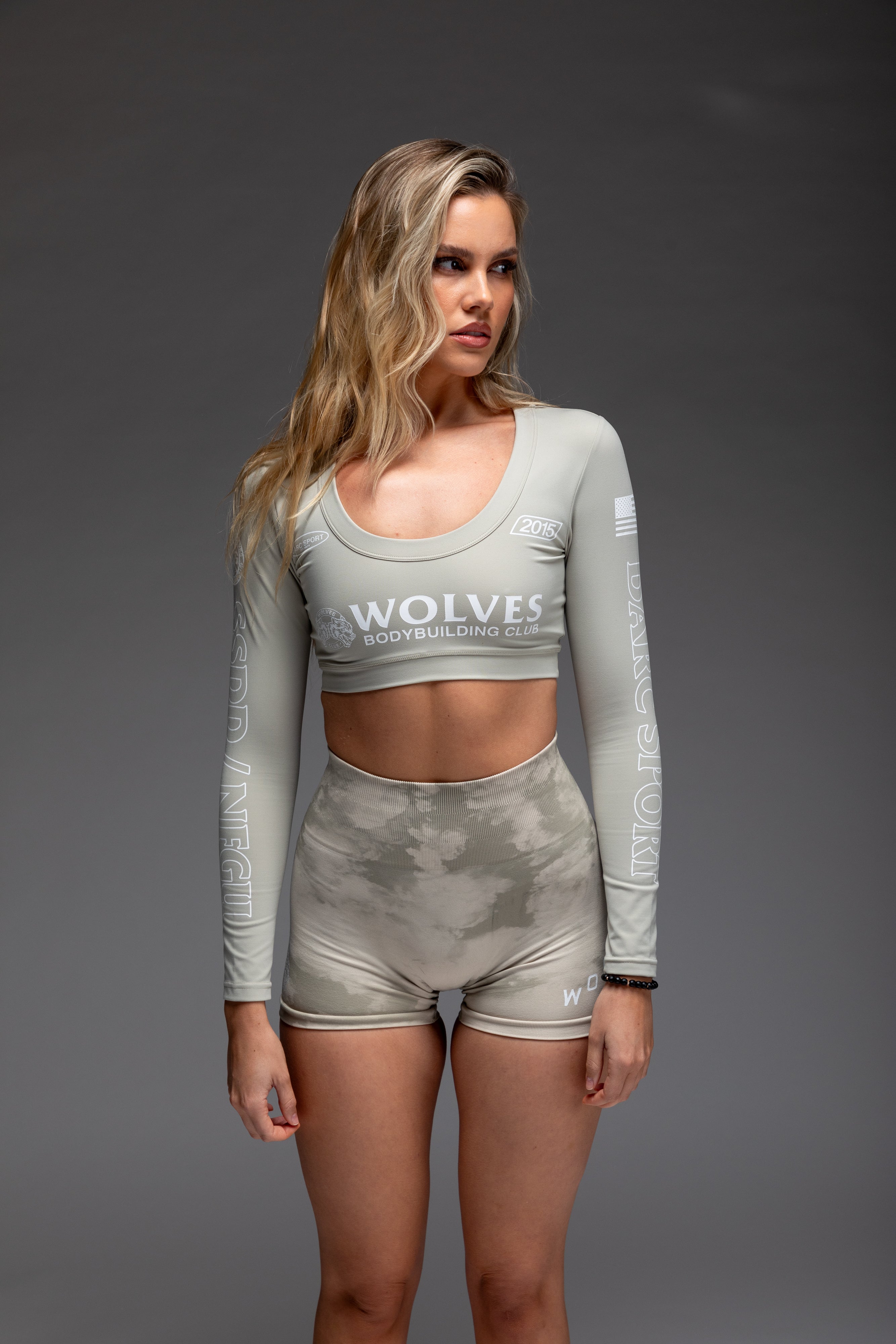 Faster L/S Grace "Energy" Top in Cactus Gray