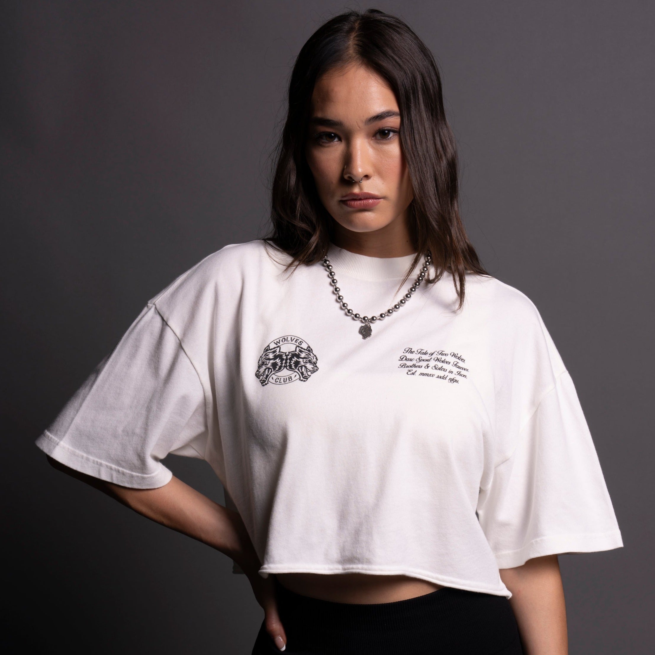 Outside "Premium Vintage" Oversized (Cropped) Tee in Cream