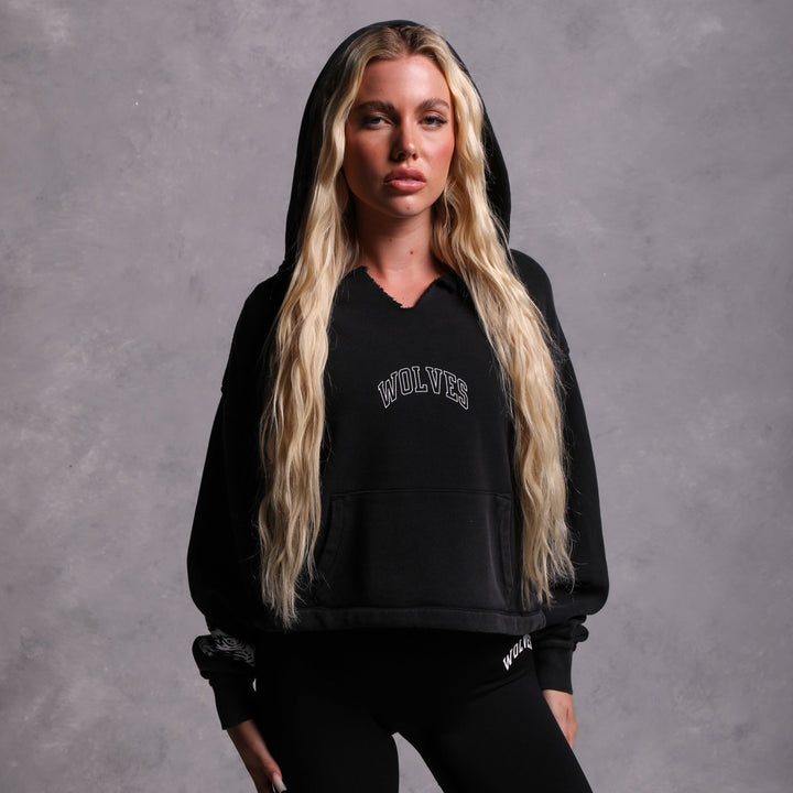 Loyalty "Vintage Dempsey" (Cropped) Hoodie in Black