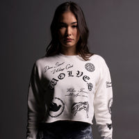 Break The Cycle (Cropped) Crewneck in Cream