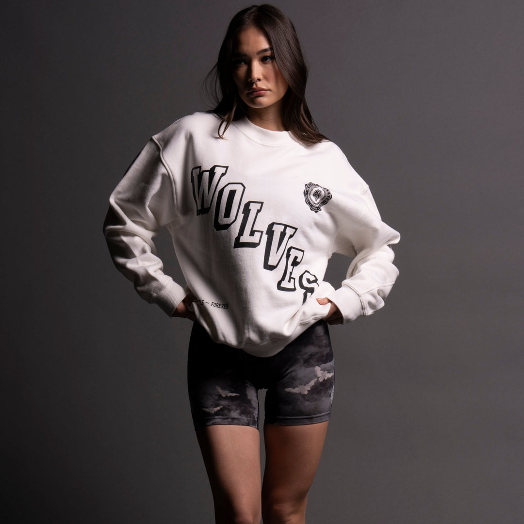 Stairs She "Cornell" Crewneck in Cream