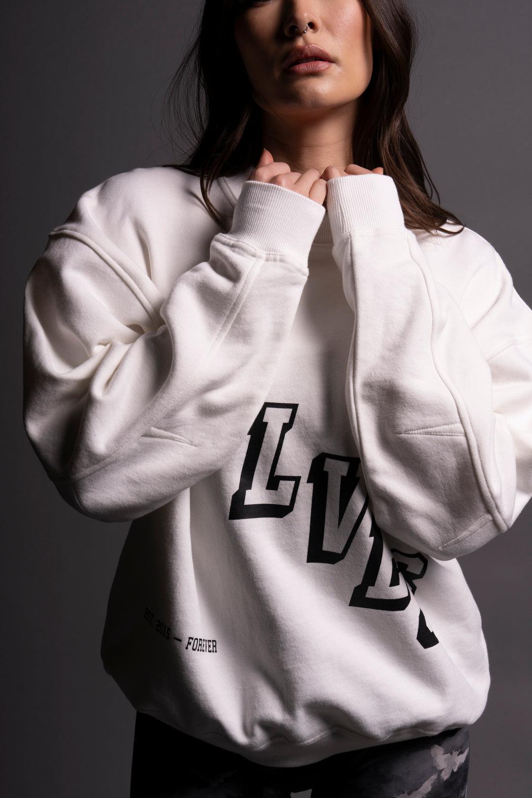 Stairs She "Cornell" Crewneck in Cream