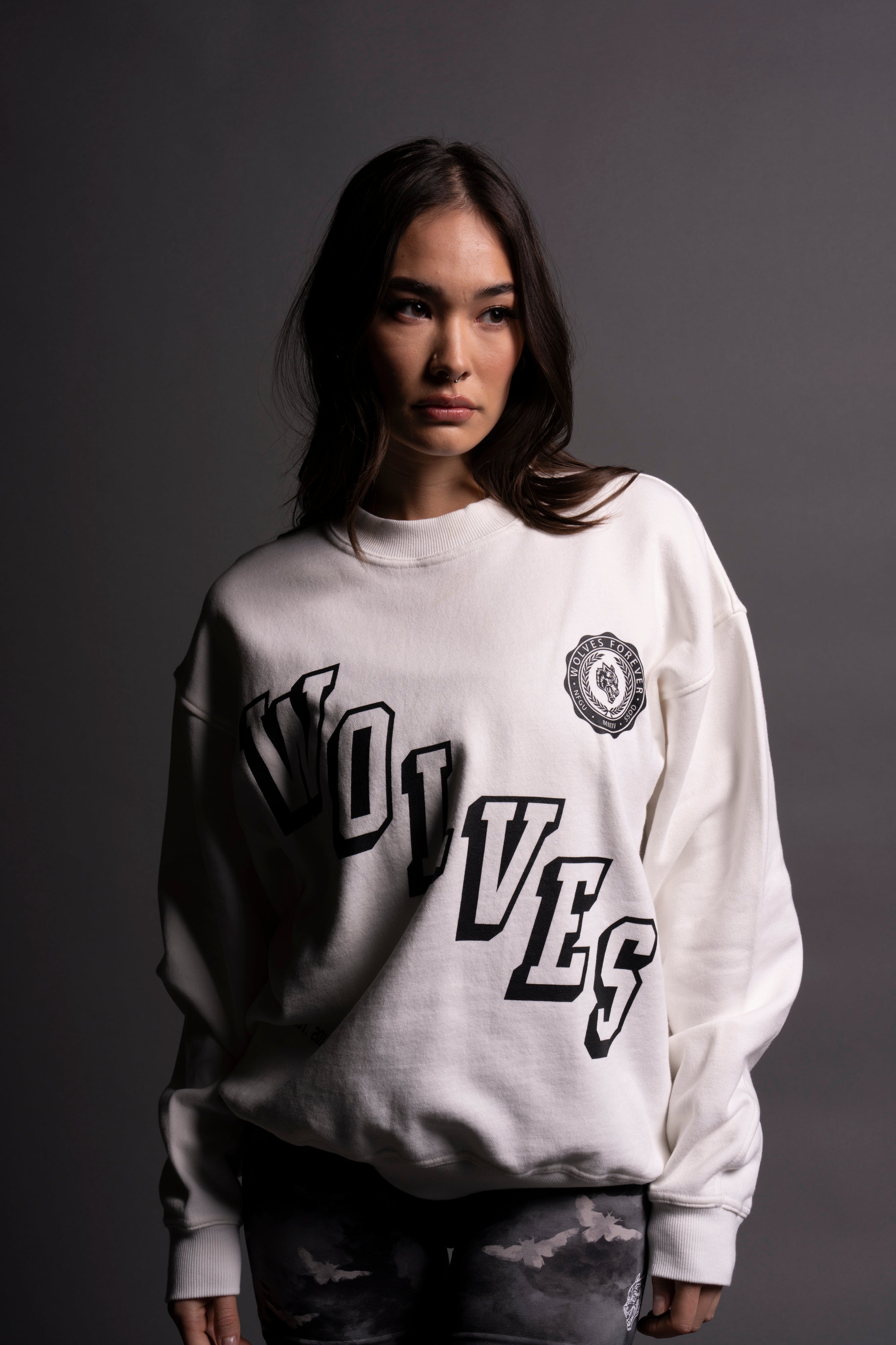 Stairs She "Cornell" Crewneck in Cream