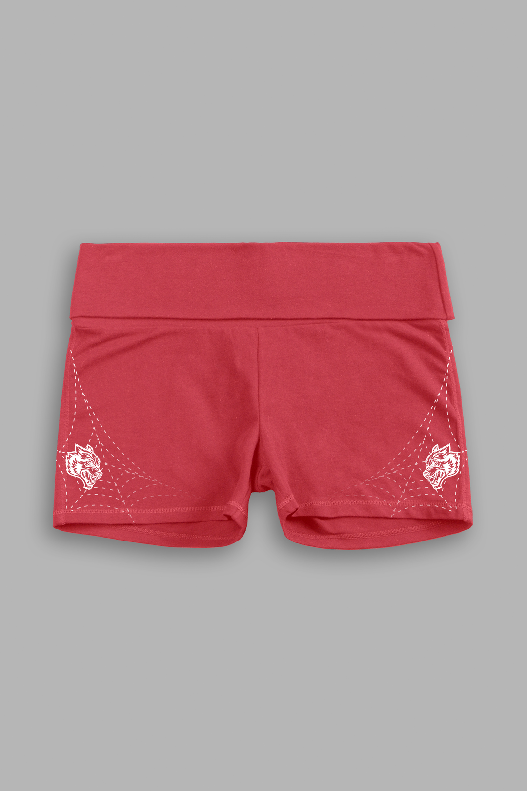 Sheshiko Web Fold Over Shorts in Roman Red