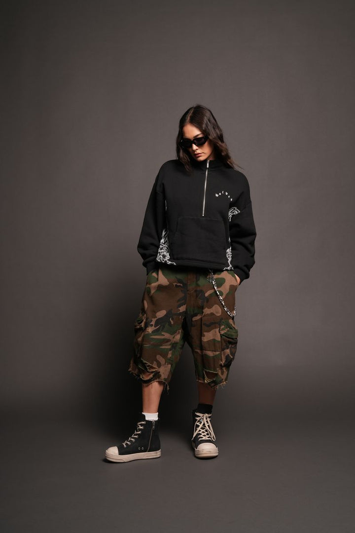 She Wolf Pack She Everson Mockneck Sweater In Black