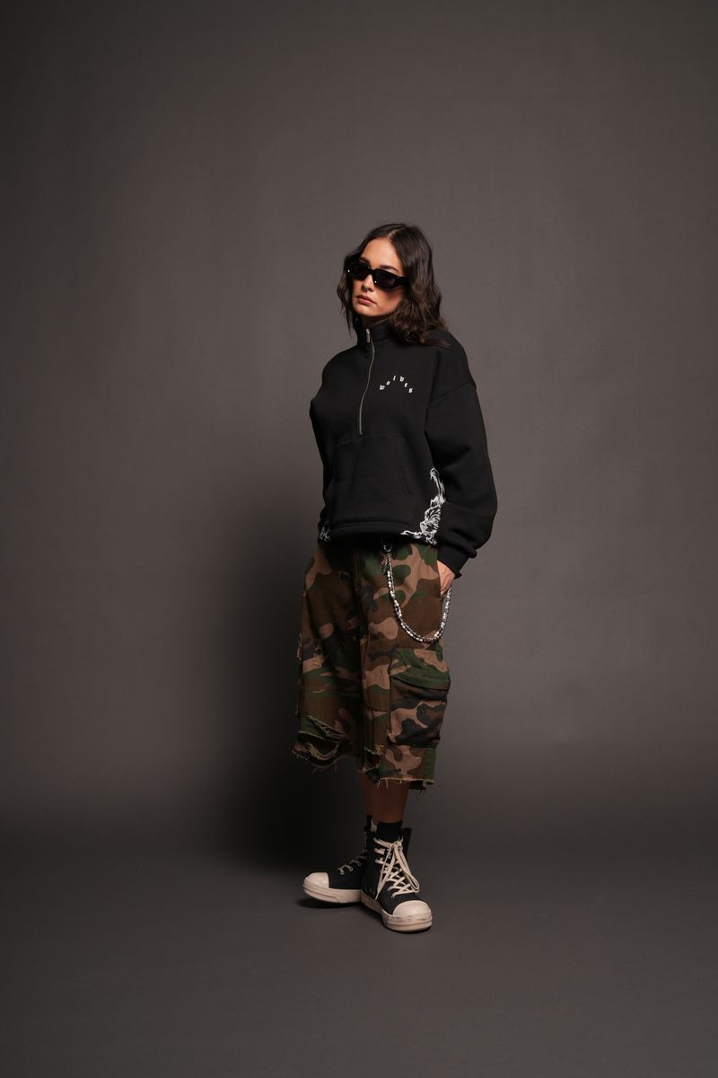 She Wolf Pack She Everson Mockneck Sweater In Black