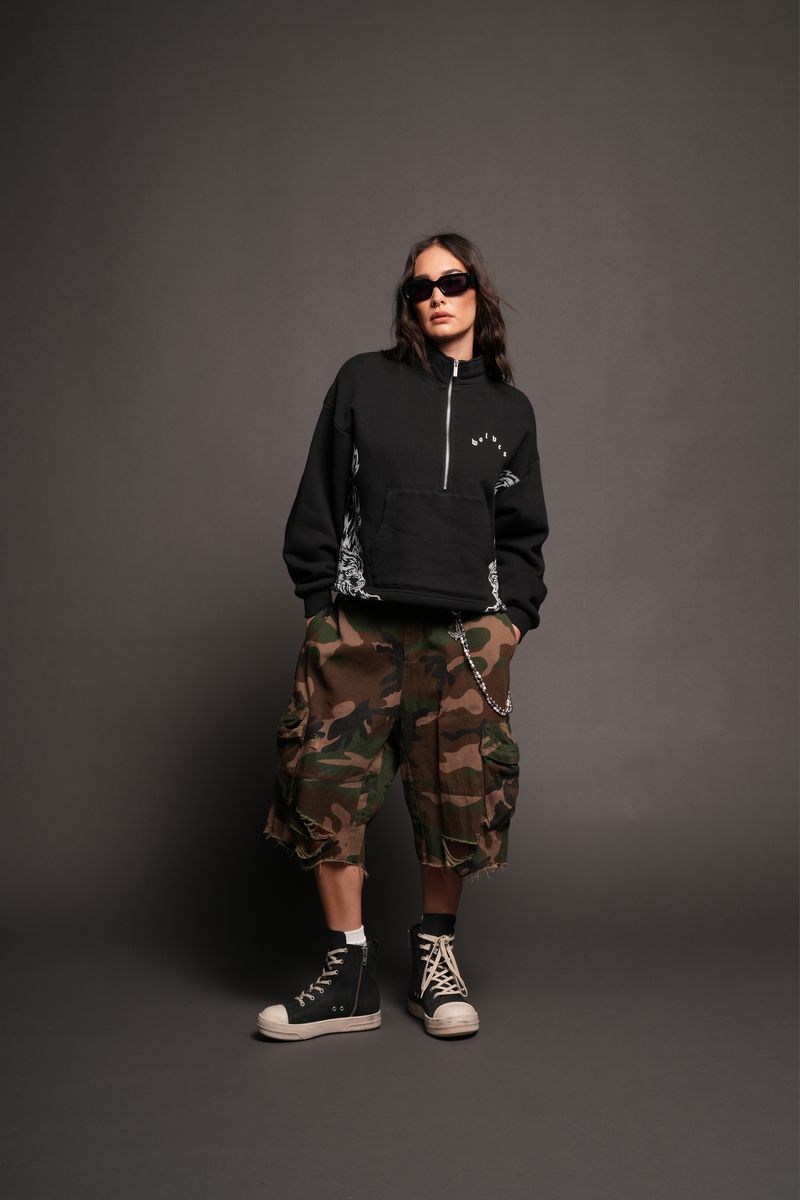 She Wolf Pack She Everson Mockneck Sweater In Black