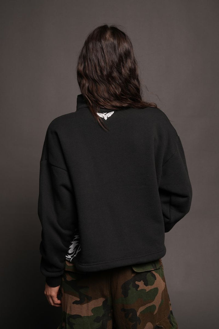 She Wolf Pack She Everson Mockneck Sweater In Black
