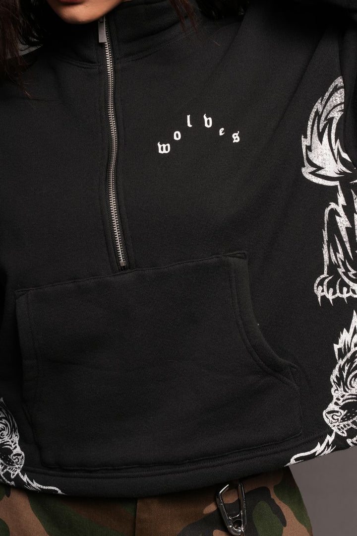 She Wolf Pack She Everson Mockneck Sweater In Black