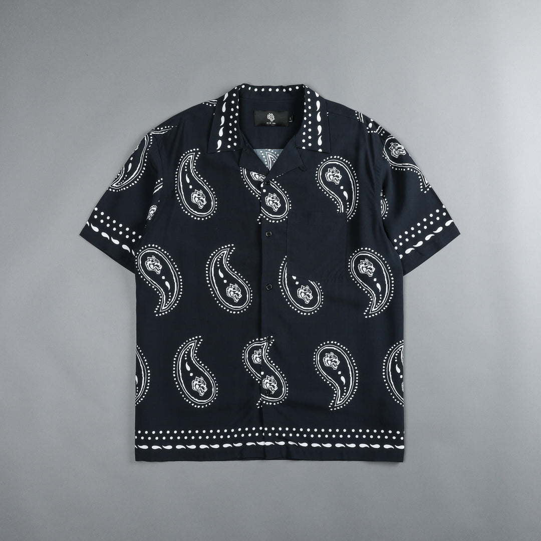 Southwest Paisley Ace Button Up Shirt in Black
