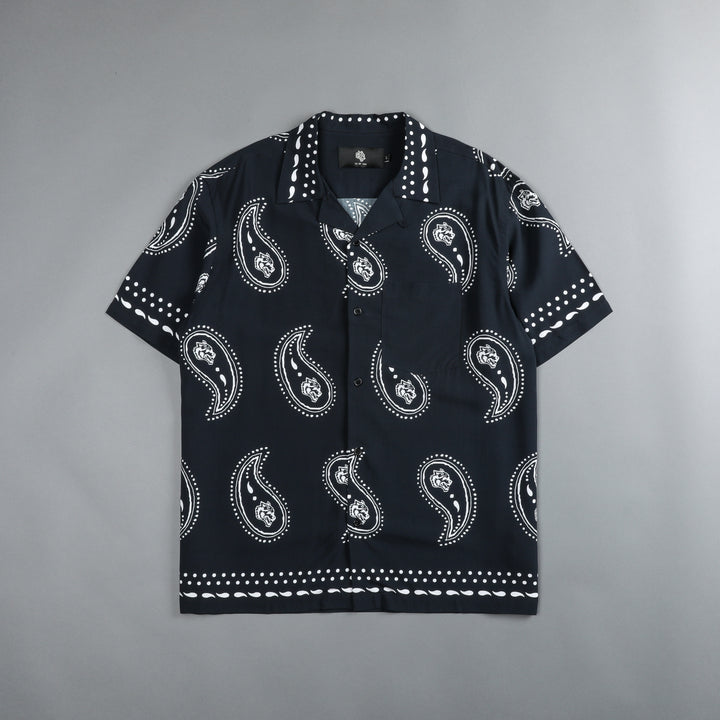 Southwest Paisley Ace Button Up Shirt in Black
