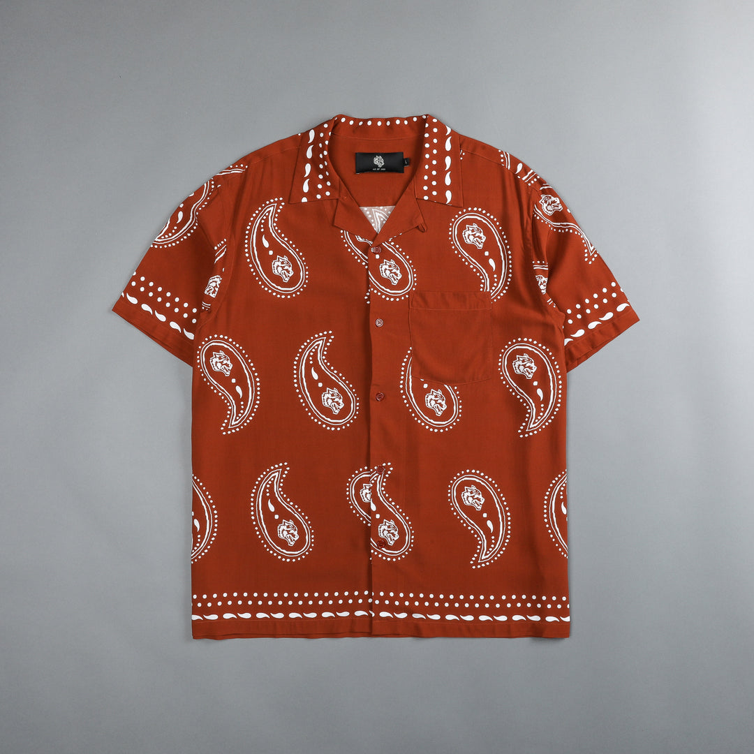 Southwest Paisley Ace Button Up Shirt in Clay