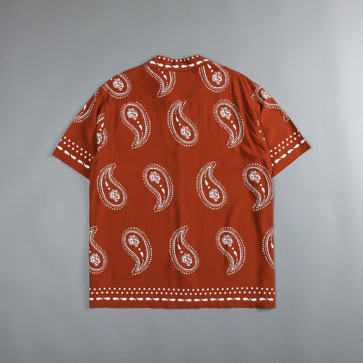 Southwest Paisley Ace Button Up Shirt in Clay