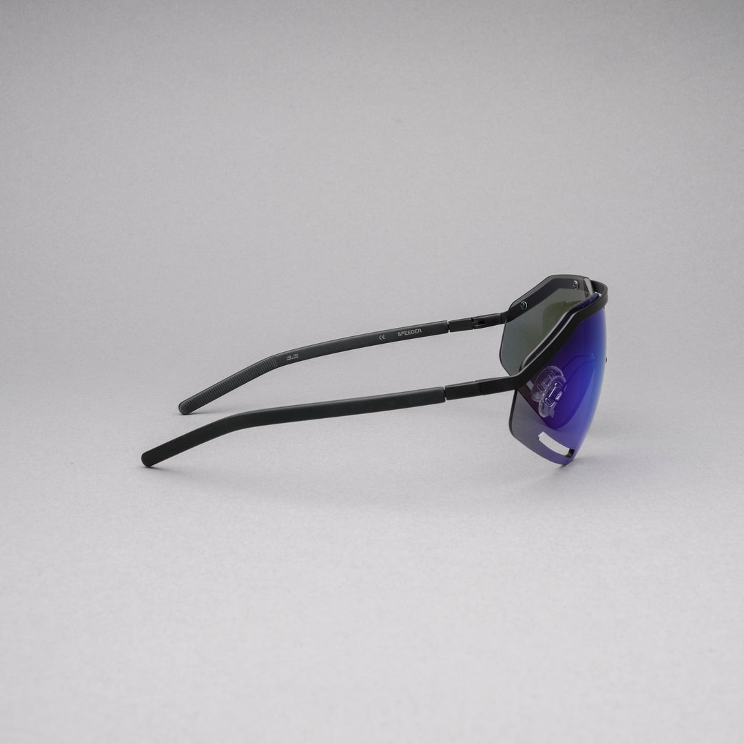 Wolf Head Speeder Glasses in Blue