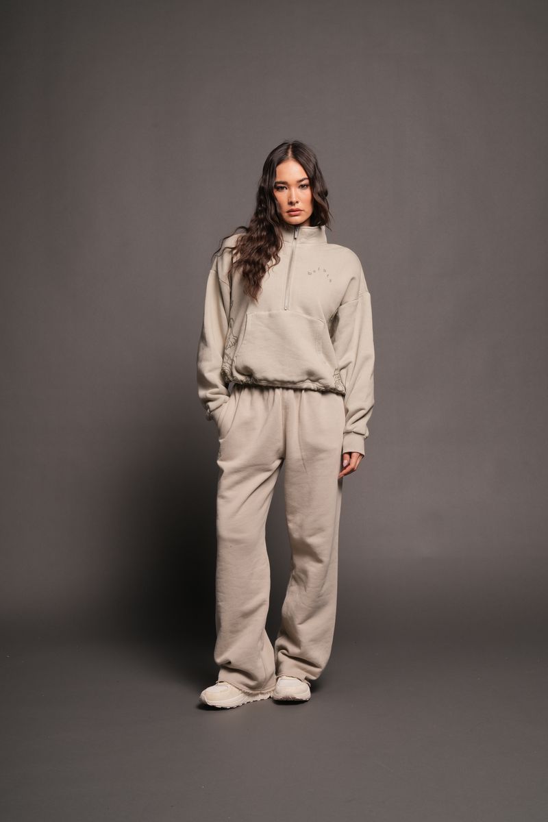 She Wolf Pack She Everson Mockneck Sweater In Cactus Gray