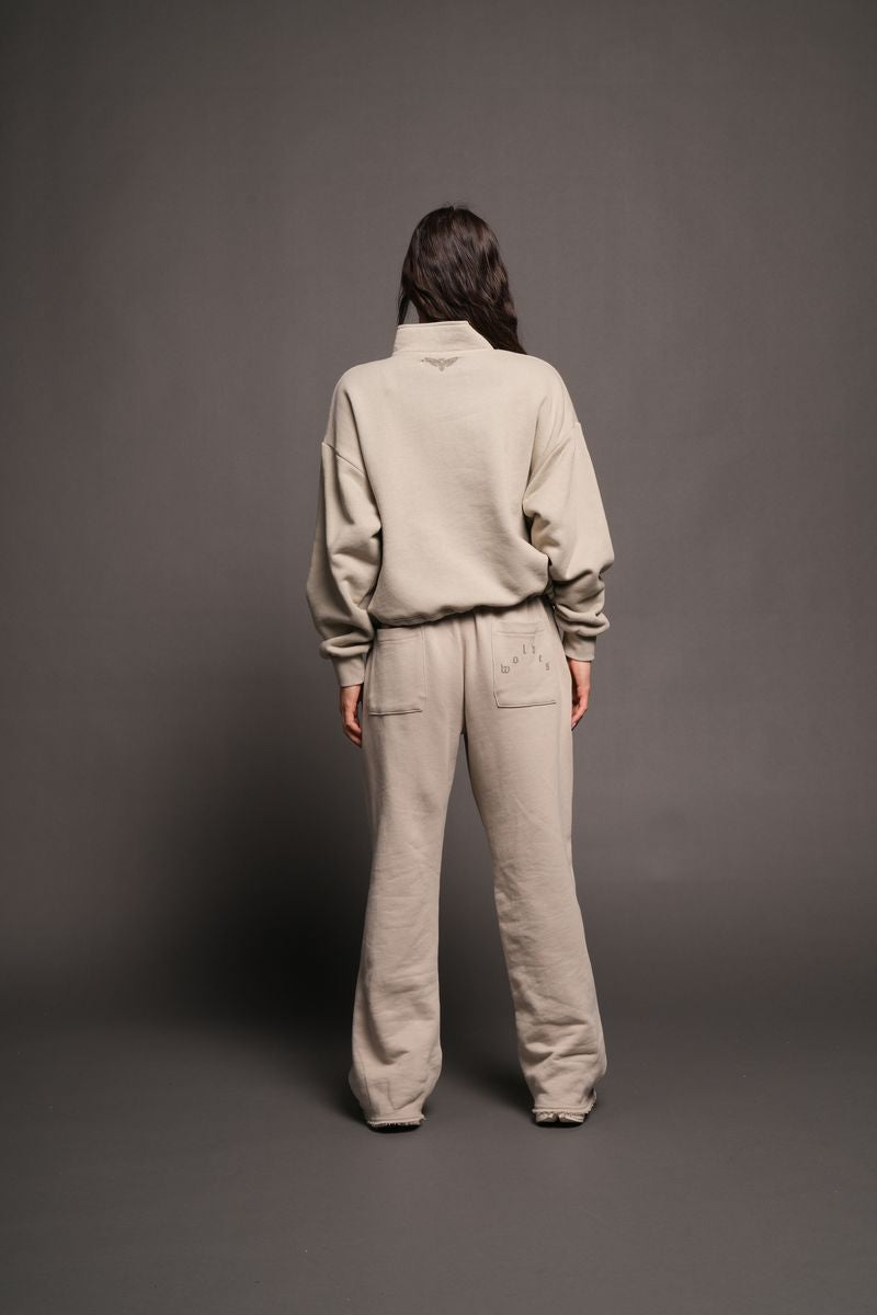 She Wolf Pack She Everson Mockneck Sweater In Cactus Gray