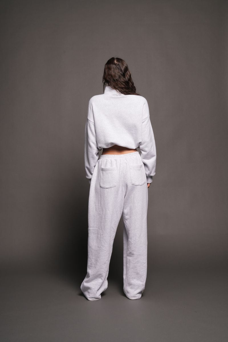 She Wolf Pack She Everson Mockneck Sweater In Super Light Athletic Gray