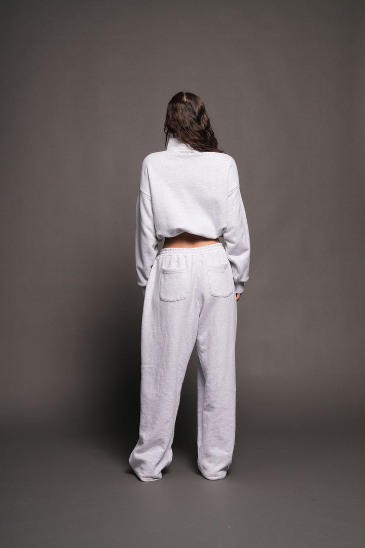 She Wolf Pack She Everson Mockneck Sweater In Super Light Athletic Gray