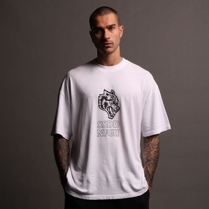 Slain Hall "Premium" Oversized Tee in White