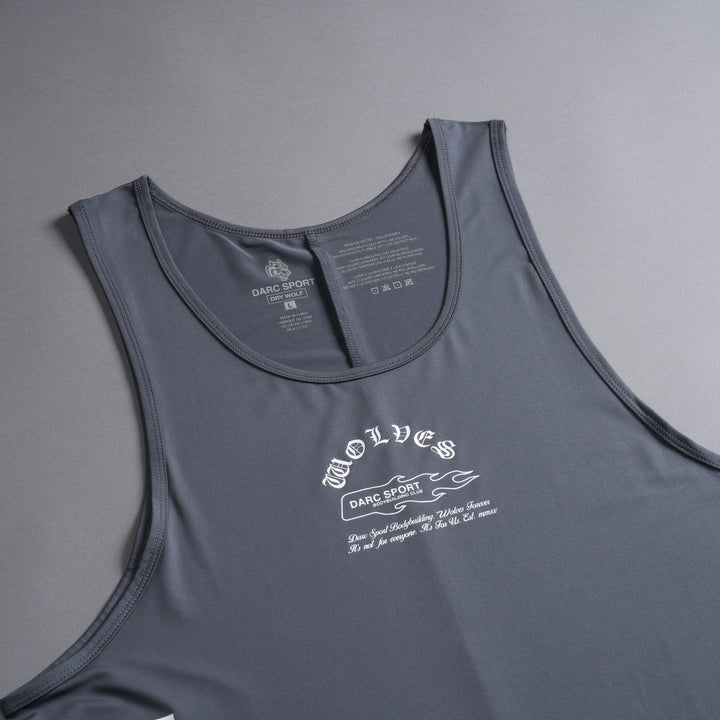 Our Stamp "Dry Wolf" (Drop) Tank in Wolf Gray