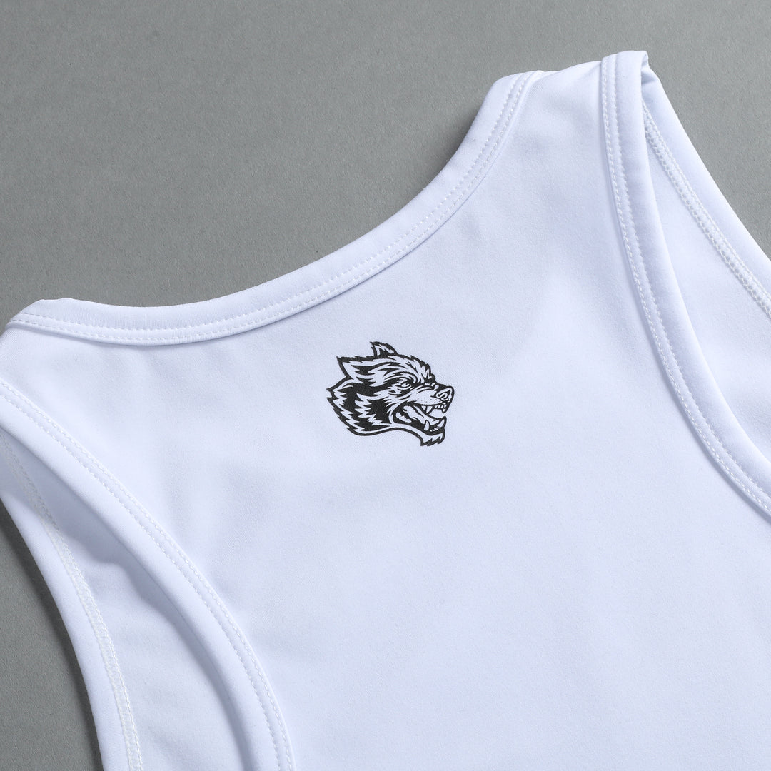 Riders On The Storm "Energy" Racerback Tank in White