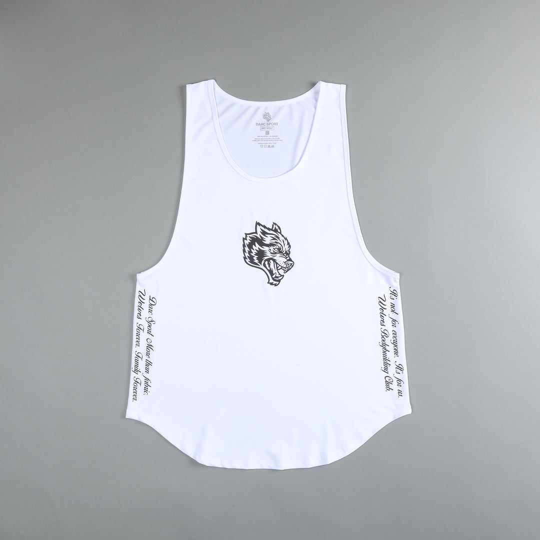 Our Tale "Dry Wolf" (Drop) Tank in White