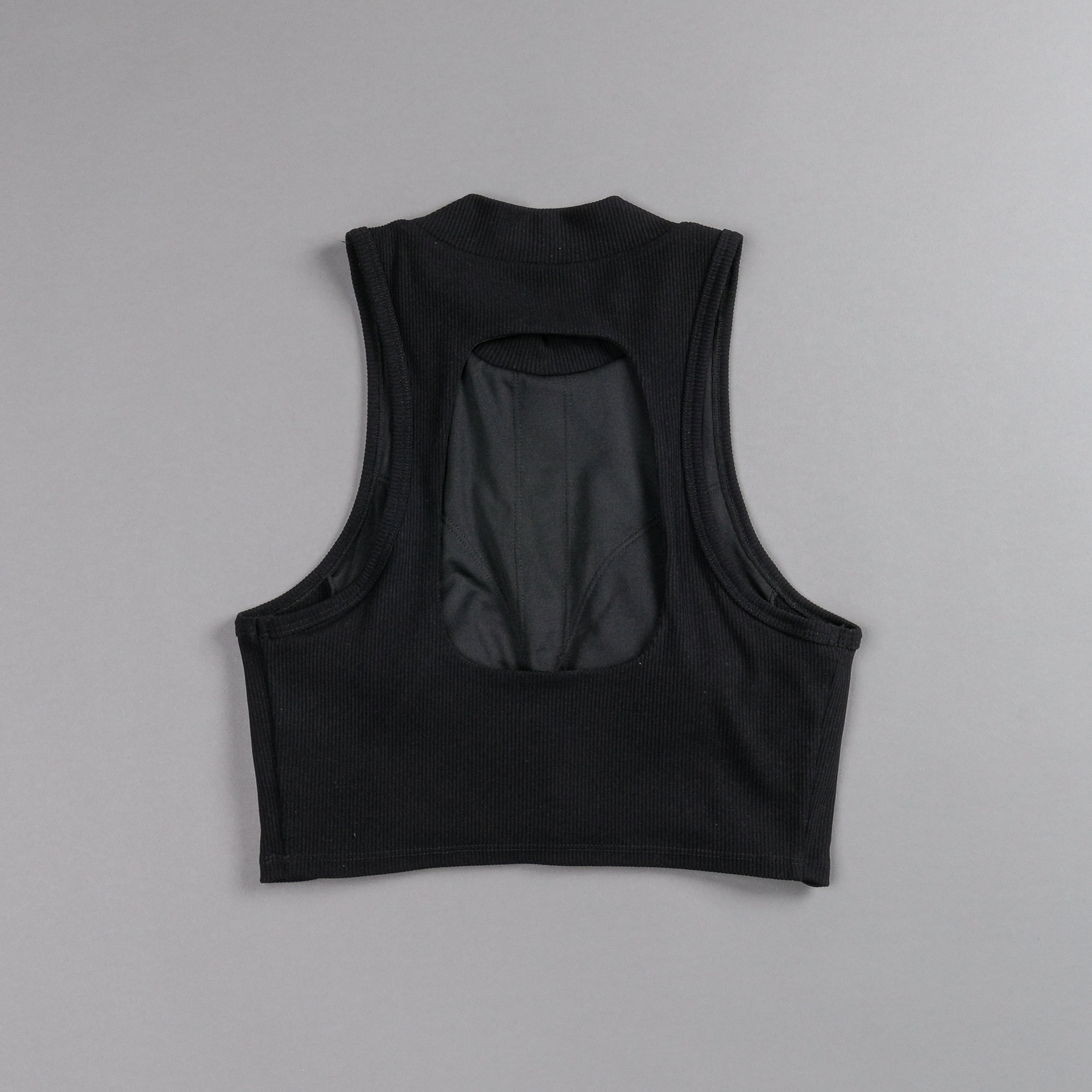 Chopper Romy Mockneck Ribbed Tank in Black