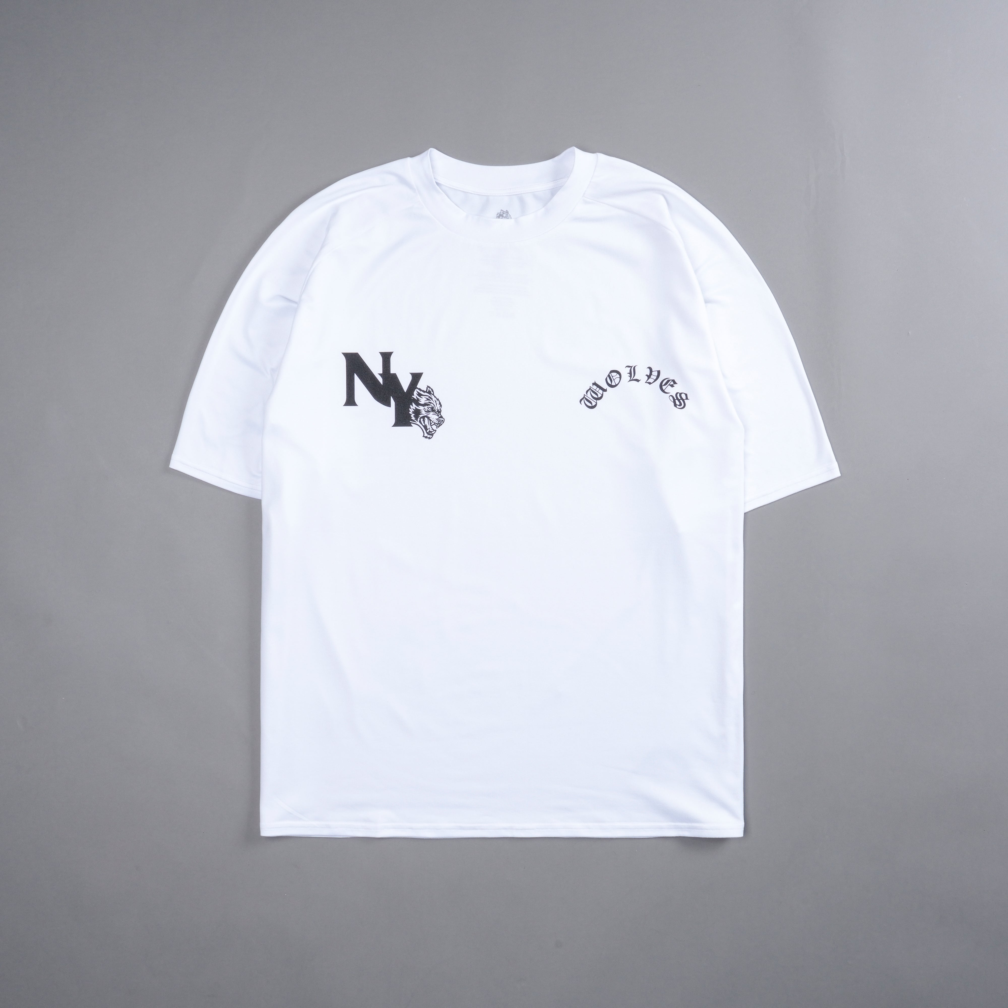 NY Wolf "Dry Wolf" Raglan Tee in White