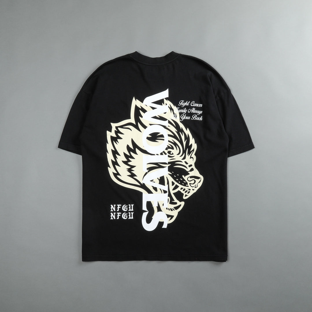Always Have Your Back "Premium" Oversized Tee in Black/Cream