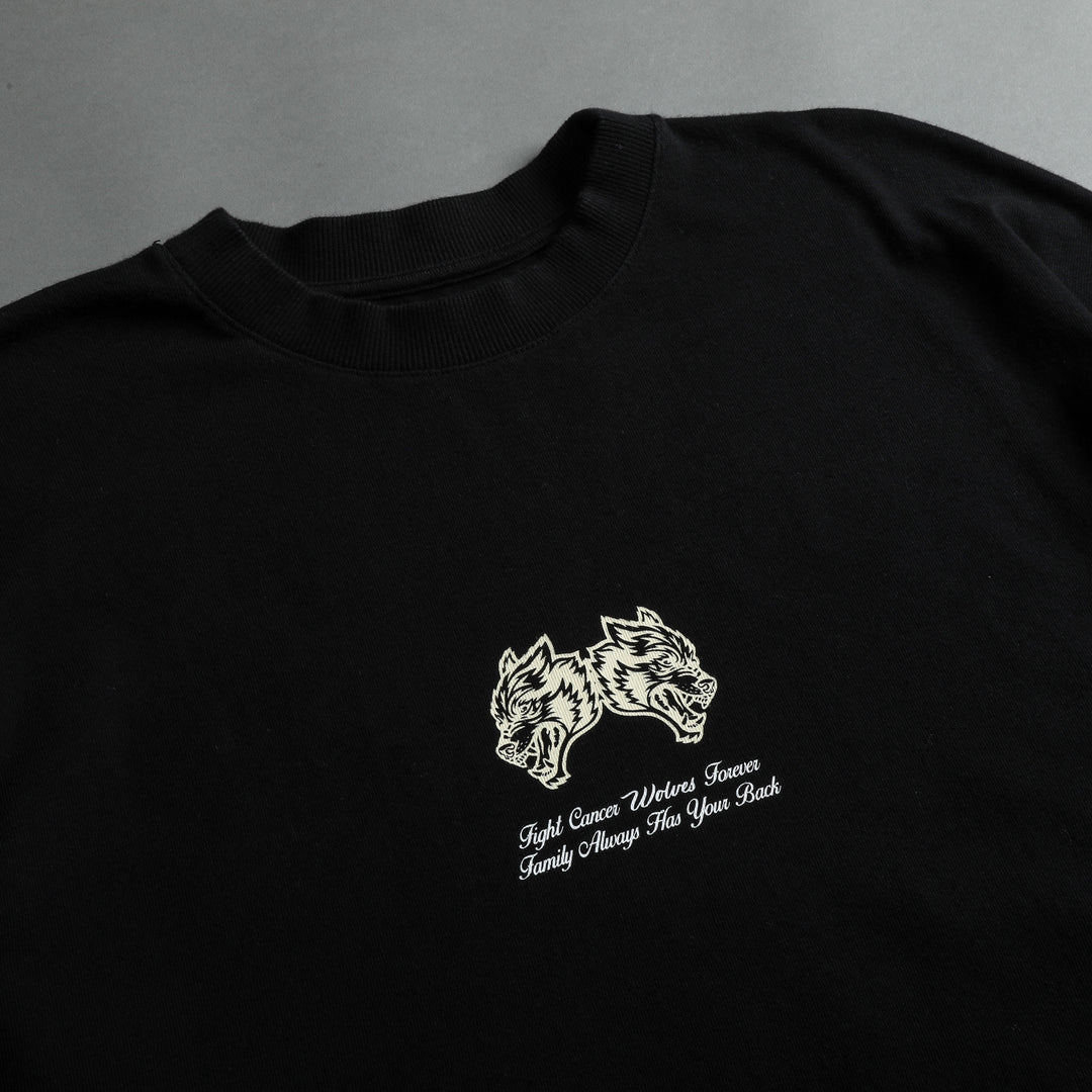 Always Have Your Back "Premium" Oversized Tee in Black/Cream