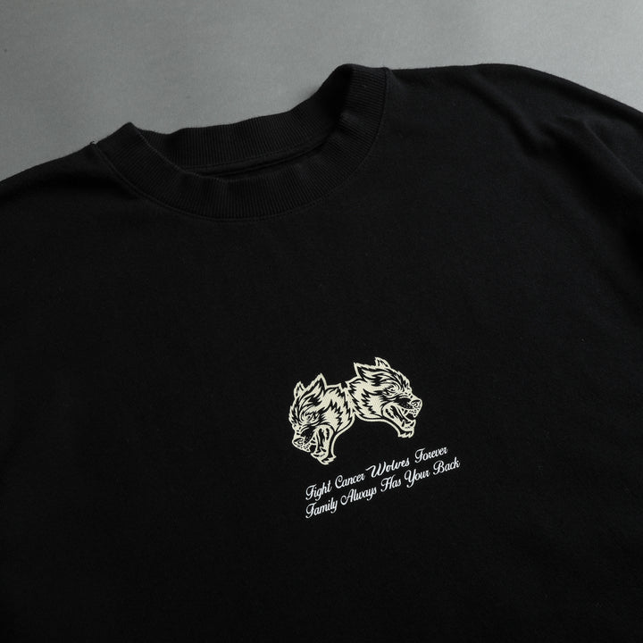 Always Have Your Back "Premium" Oversized Tee in Black/Cream