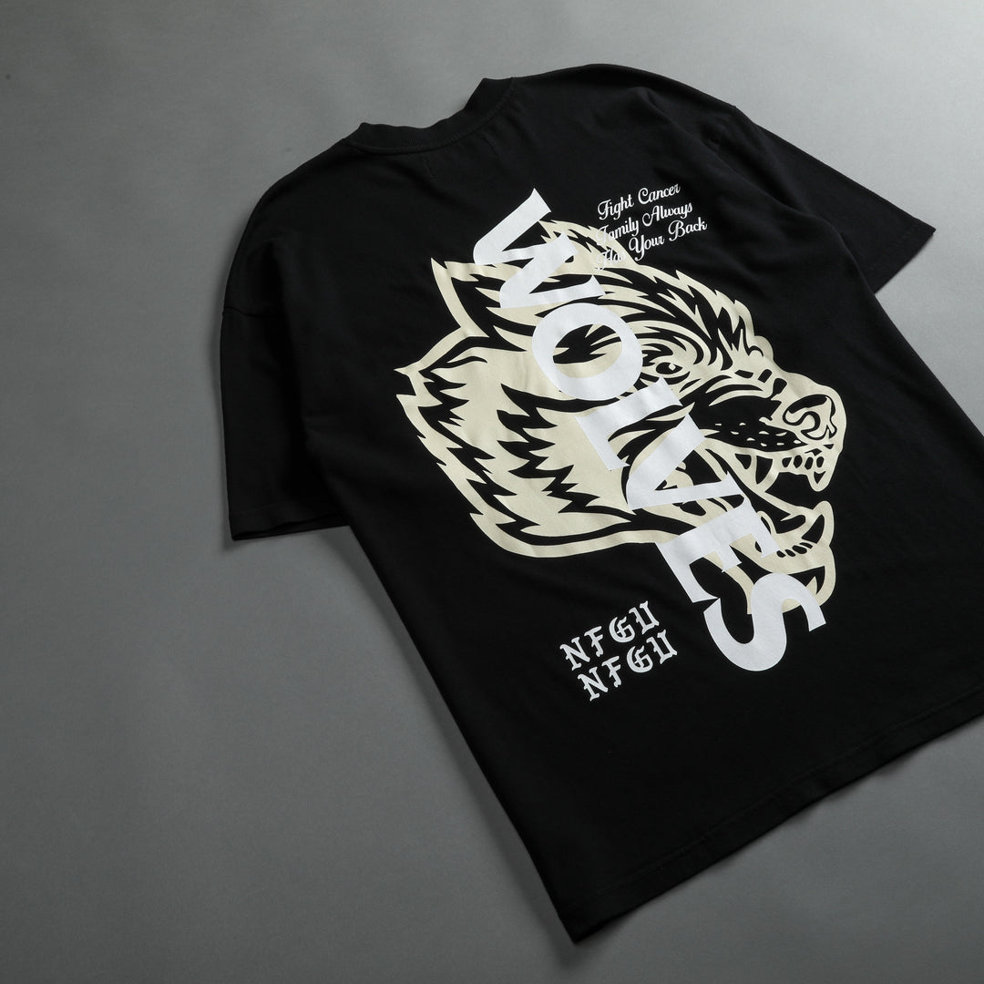 Always Have Your Back "Premium" Oversized Tee in Black/Cream