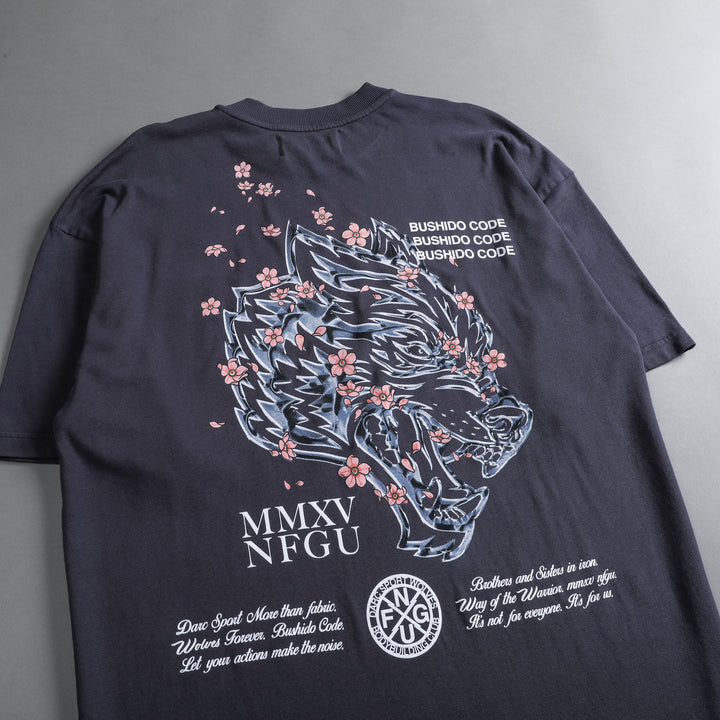 Through The Cherry Blossoms "Premium" Oversized Tee in Midnight Blue
