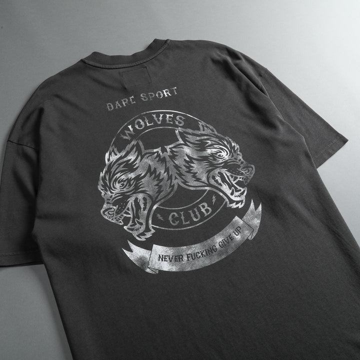 Wolves Club "Premium Vintage" Oversized Unisex Tee in Wolf Gray