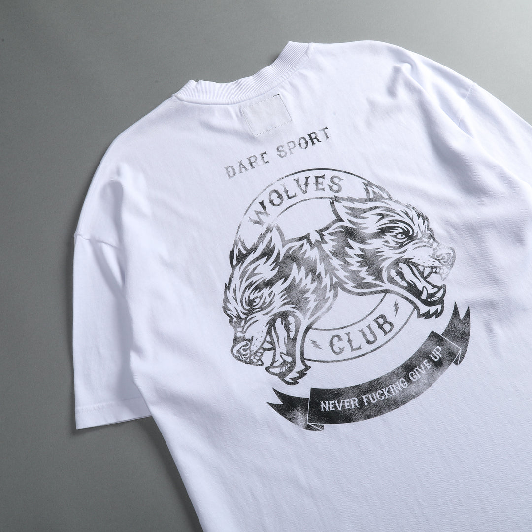 Wolves Club "Premium Vintage" Oversized Unisex Tee in White
