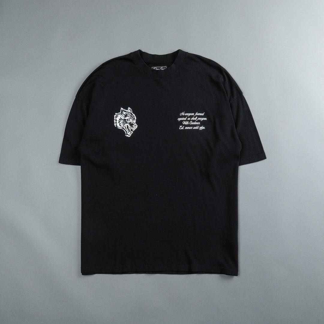 Sacred Heart "Premium Vintage" Oversized Tee in Black