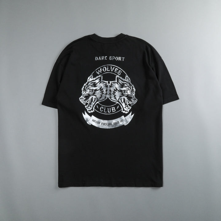 Wolves Club "Premium Vintage" Oversized Unisex Tee in Black