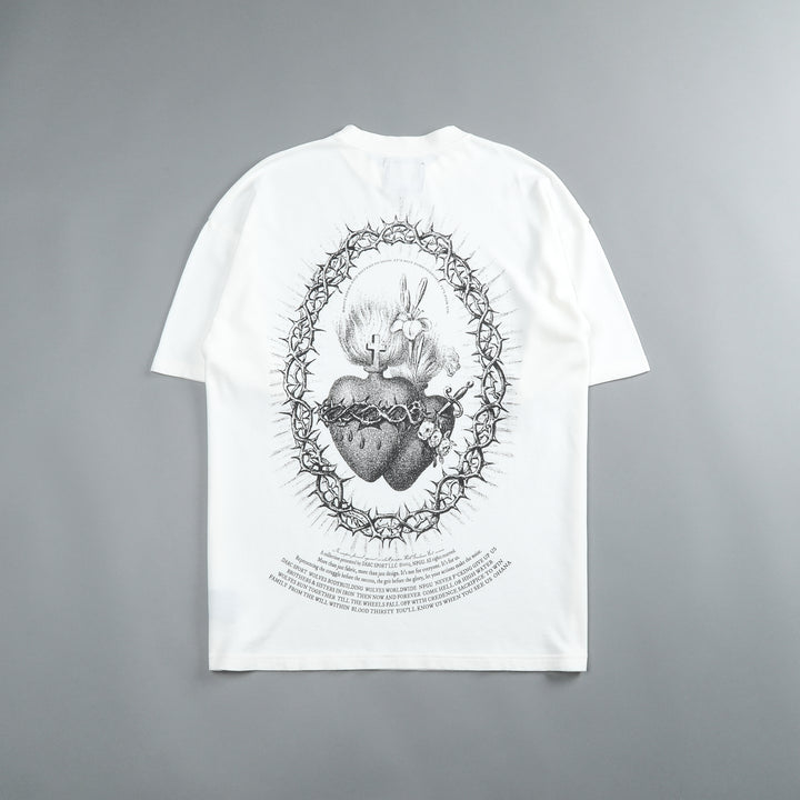 Sacred Heart "Premium Vintage" Oversized Tee in Cream