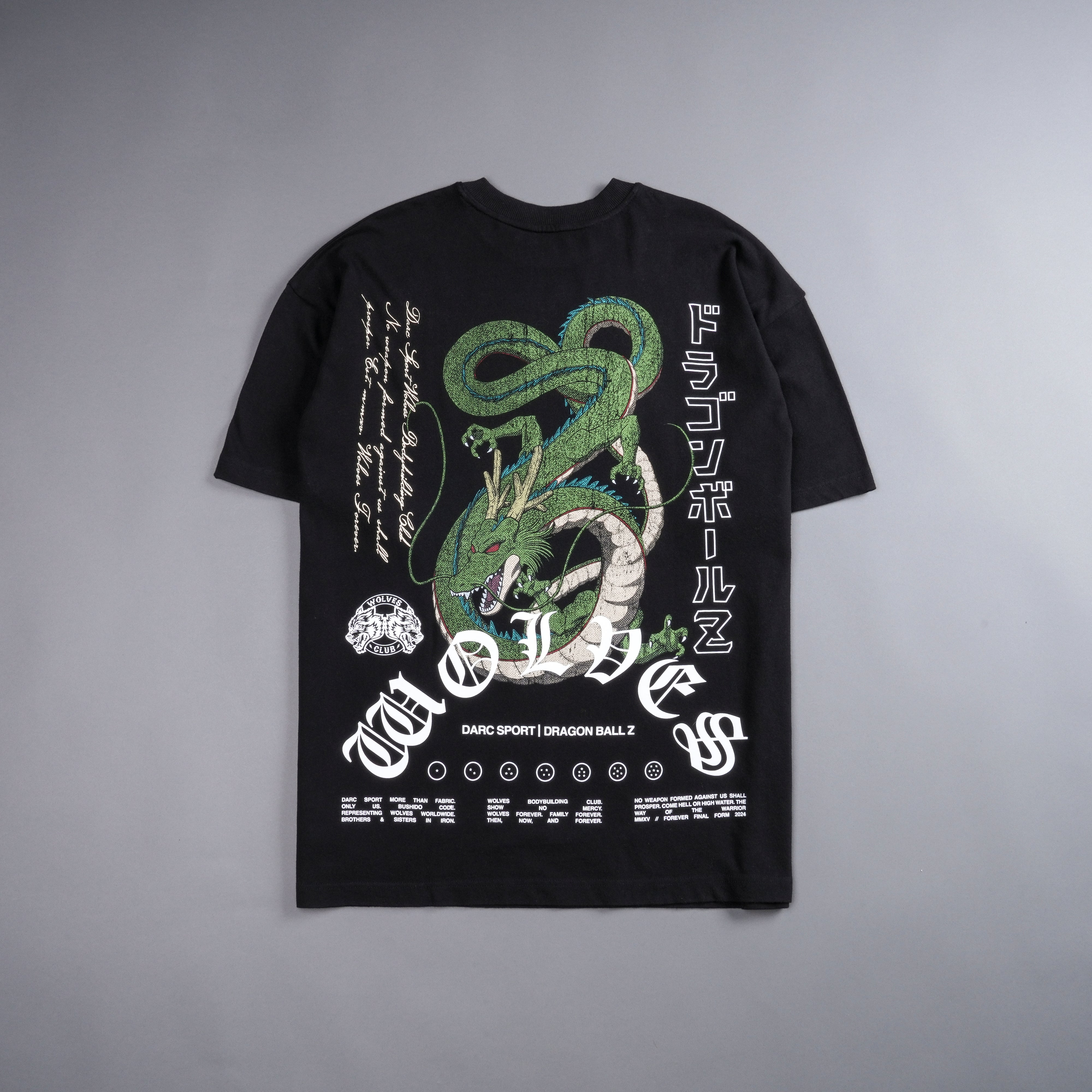 The Dragon & The Wolf "Premium" Oversized Tee in Black/Green