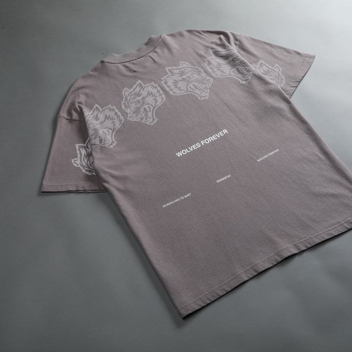 Heaven Has To Wait V2 "Premium" Oversized Tee in Pale Gray
