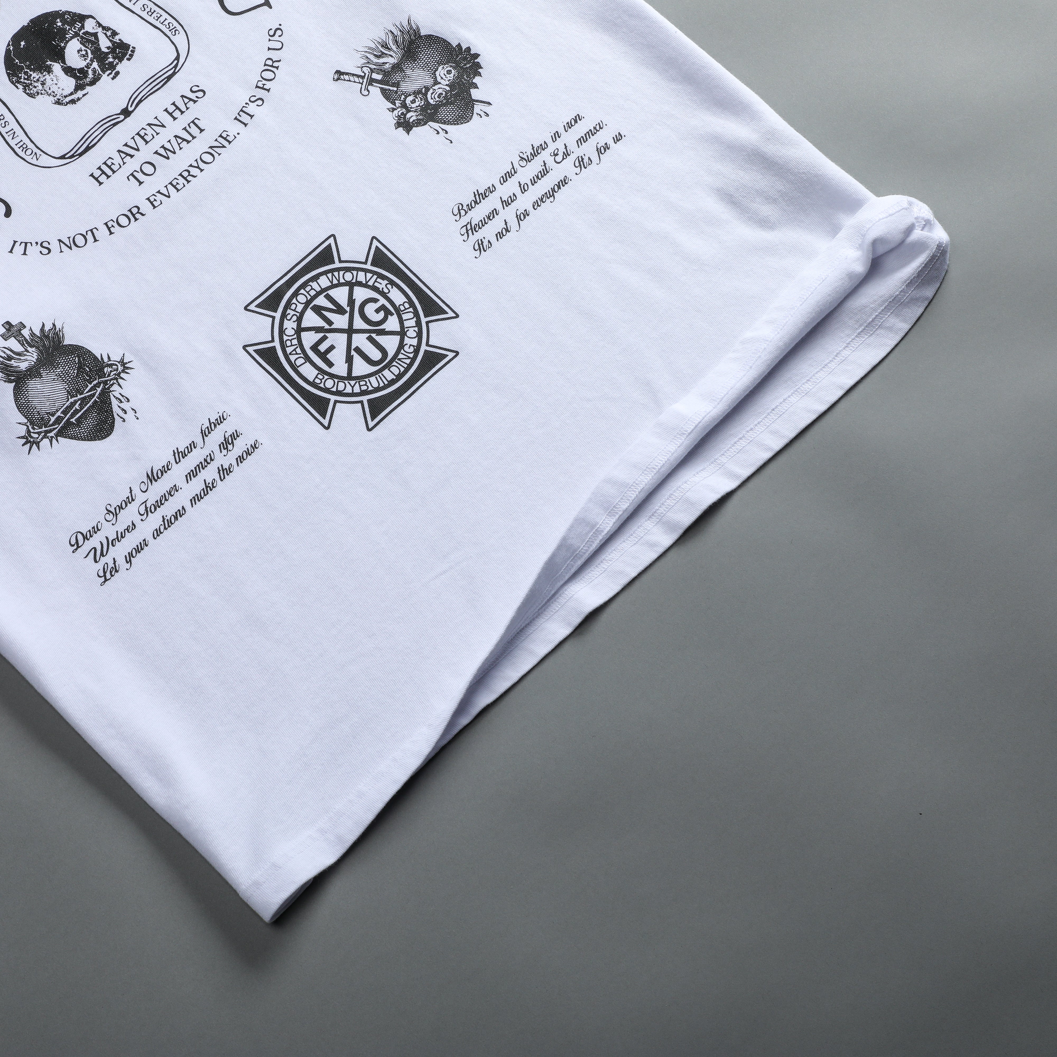 Iron Shield "Premium" Oversized Tee in White