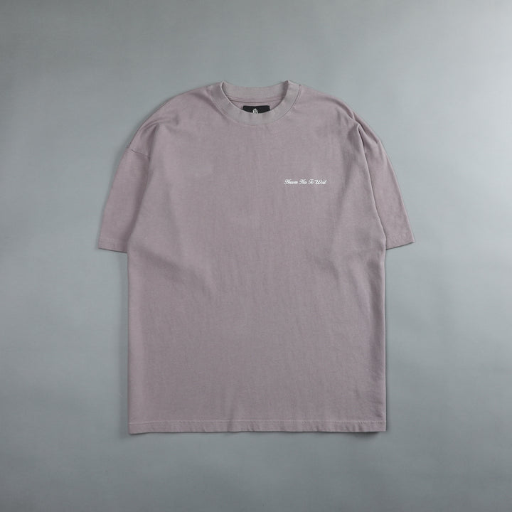 Heaven Has To Wait V2 "Premium" Oversized Tee in Pale Gray