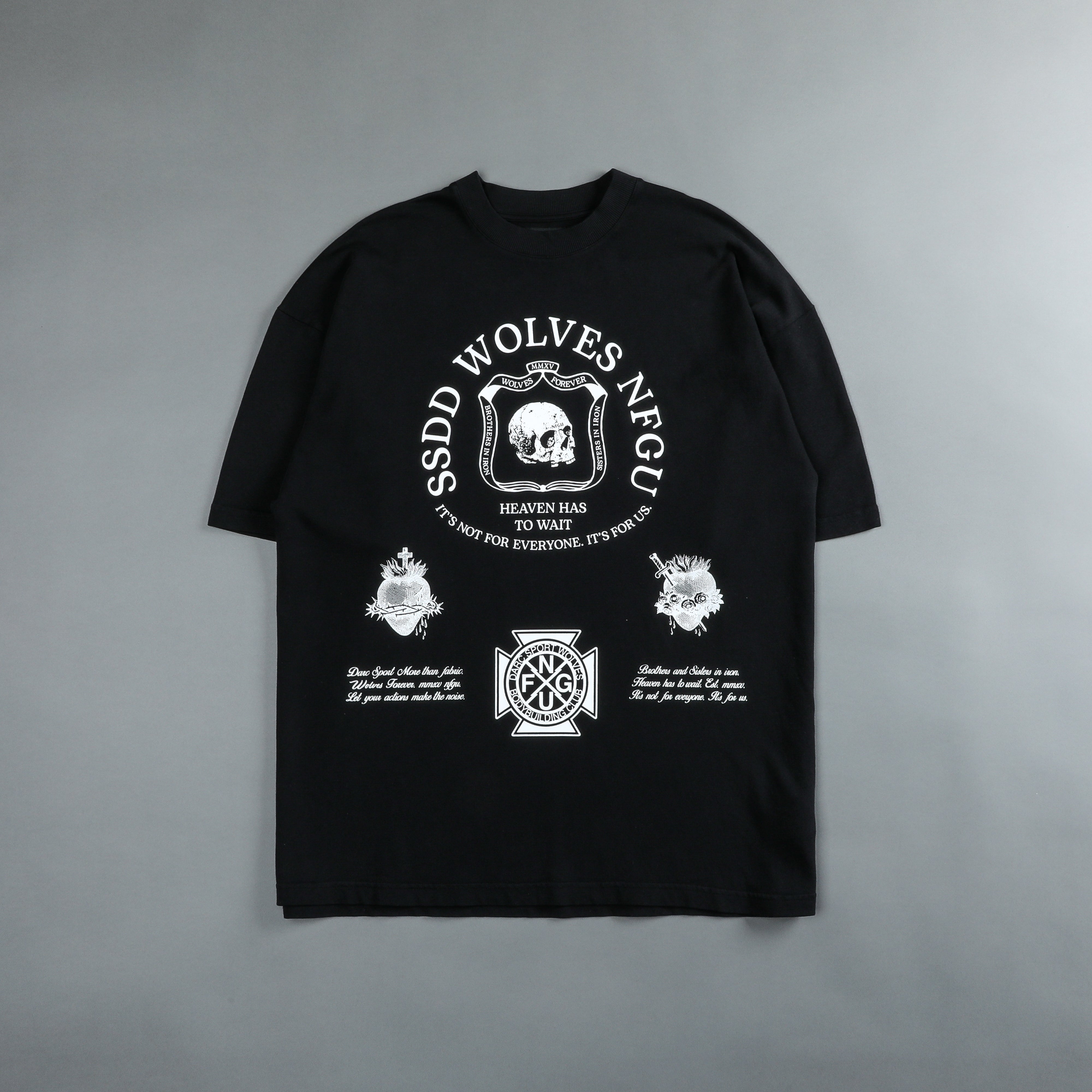 Iron Shield "Premium" Oversized Tee in Black