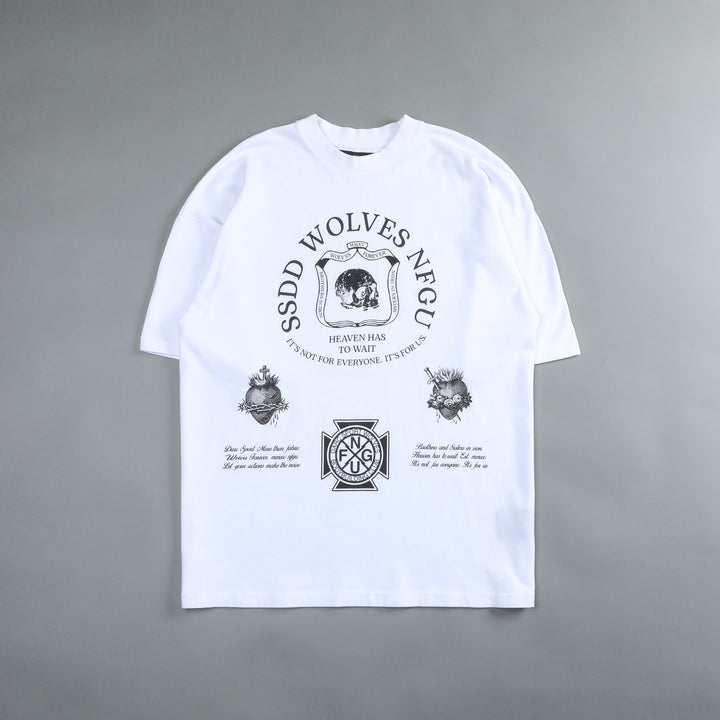 Iron Shield "Premium" Oversized Tee in White