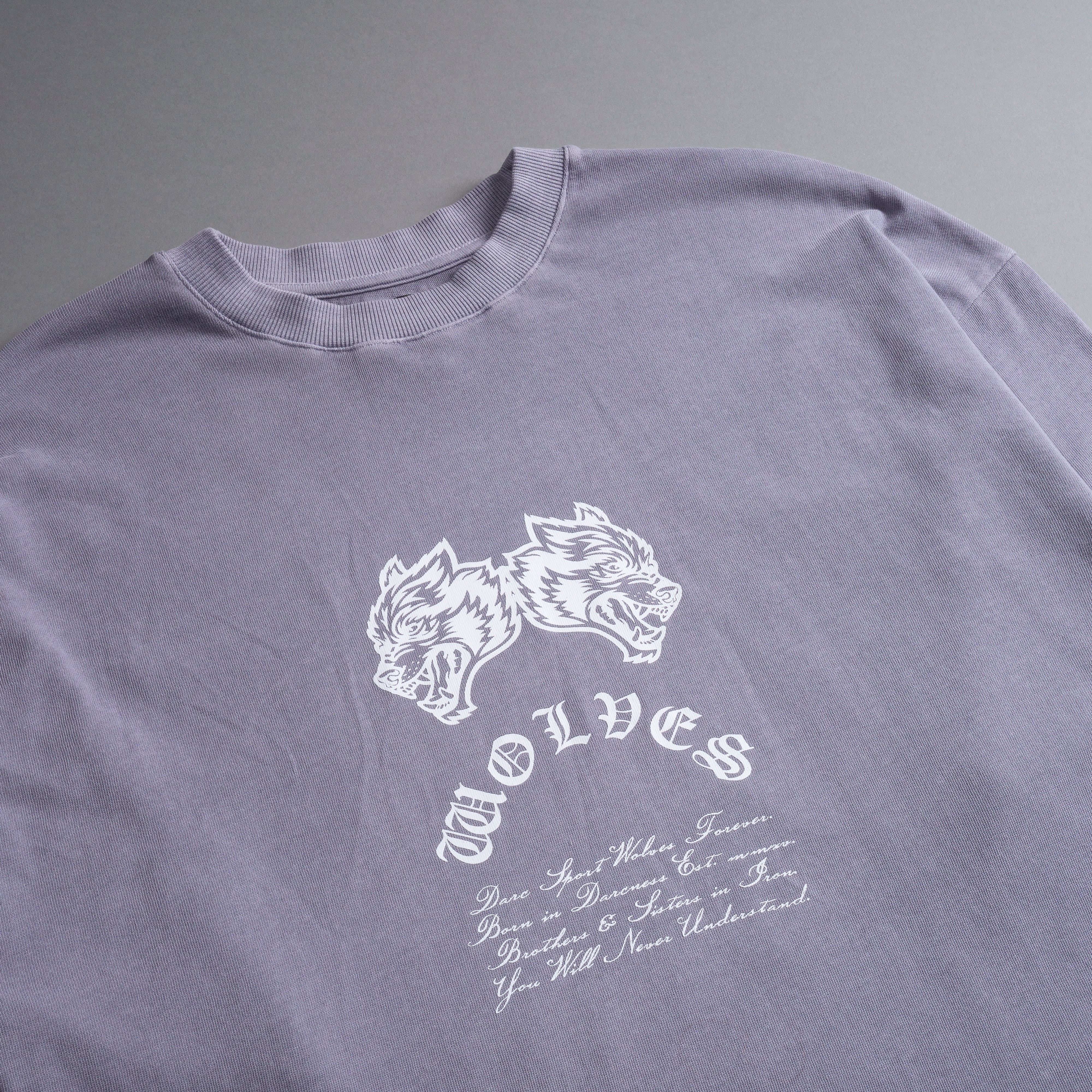 Darc Cave "Premium" Oversized Tee in Purple Stone